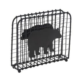 BLACK BEAR WIRE LUNCH NAPKIN HOLDER