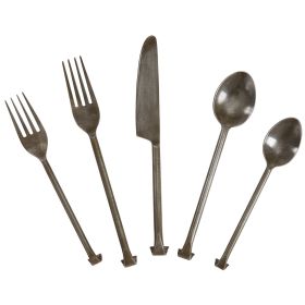 FORGED SCROLL FLATWARE FIVE PIECE PLACE SETTING