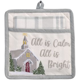 ALL IS CALM POCKET POTHOLDER SET